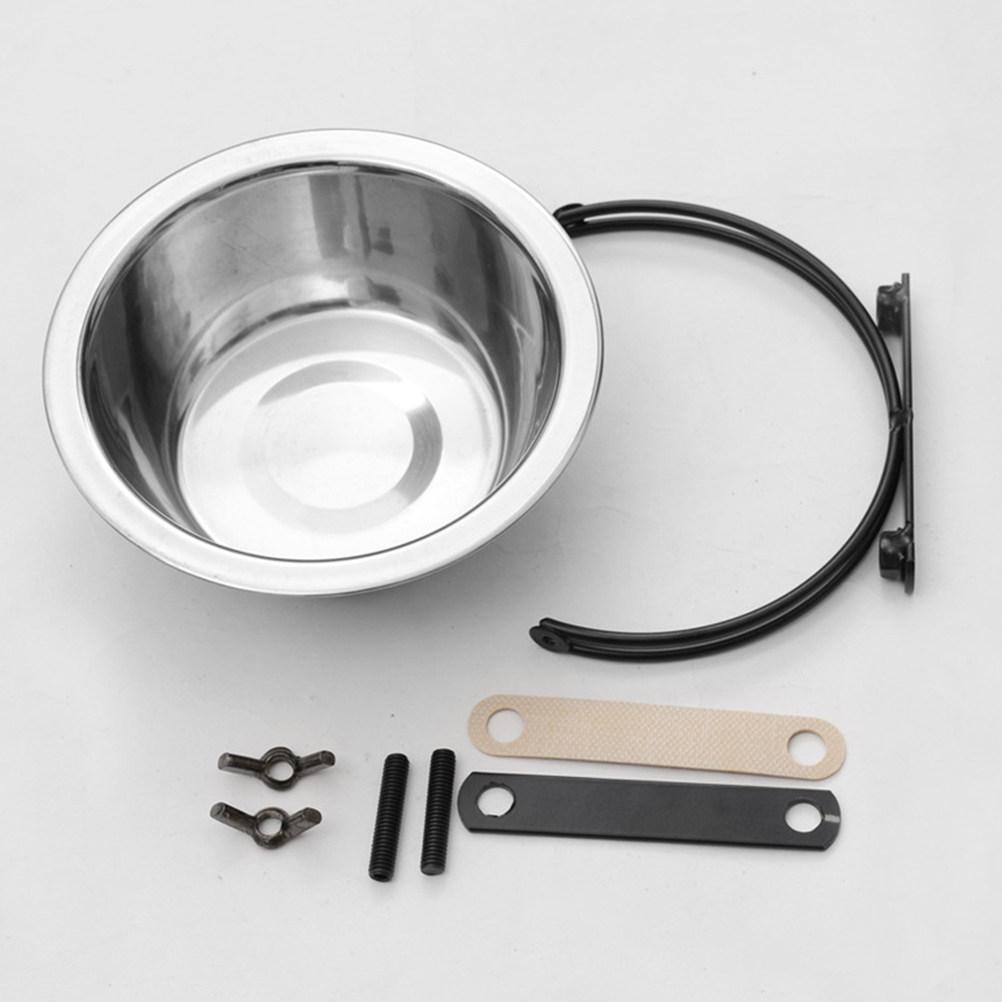 

1Pcs Stainless Steel Dog Bowl 600Ml Premium Hanging Feeder for Pets Includes Sizes Corrosion Resistant Cage Water Food 13x4cm