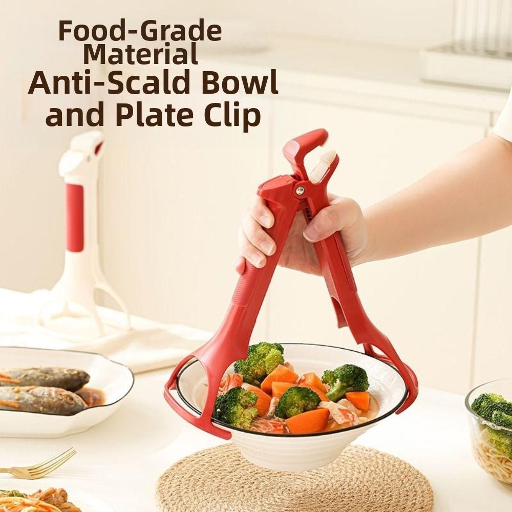 2in1 Anti Scalding Clip Non-Slip Hot Bowl Gripper Retriever Tong Bowls Tong  Frying Pans
