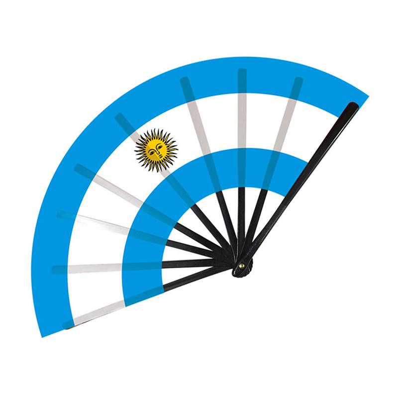 22Cm Folding Hand Fan South America 8 Country Flags Cheering Fan For Sports Events Parties And Festival Celebrations