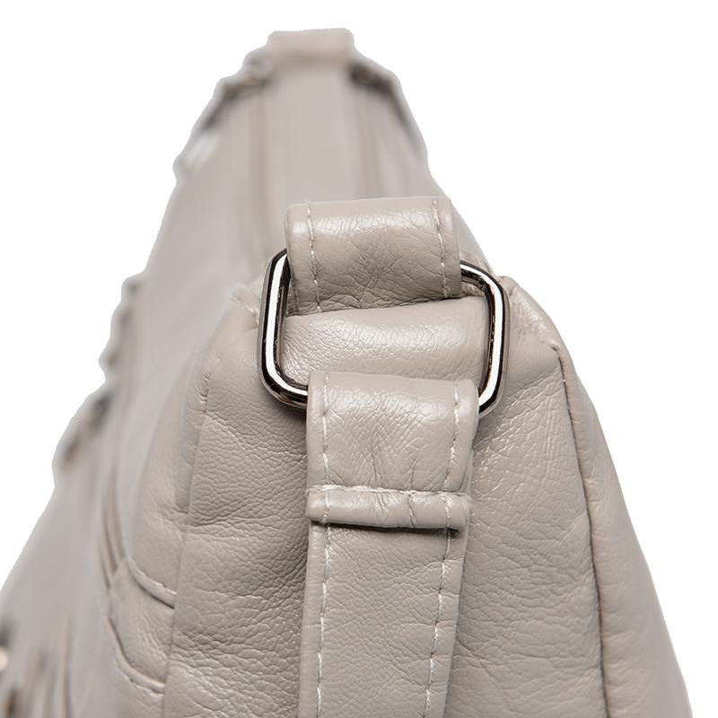 Soft Leather Multi-Layer Shoulder Bag Women's Multi-Pocket Crossbody Bag Mother's Bag