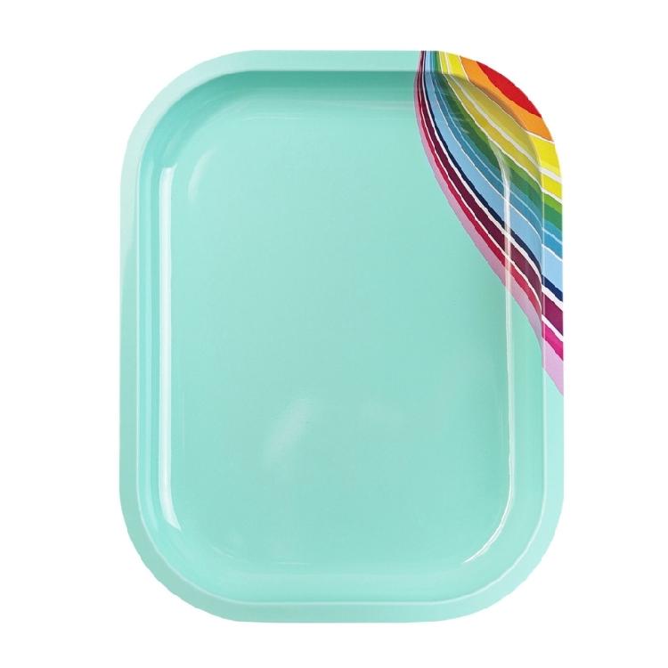 Rectangle Shaped Nail Art Mixing Palette Stainless Steel Display Plate Nail Art Palette for Professional Manicure