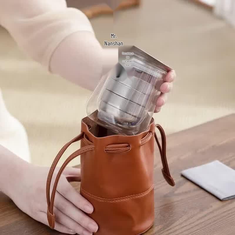 Nanshan Xiansheng Portable Pure Titanium & Glass Tea Set