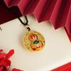 Gourd Three-dimensional Rotatable National Trend Carved Auspicious Cloud Temperament Jewelry Necklace Pendant