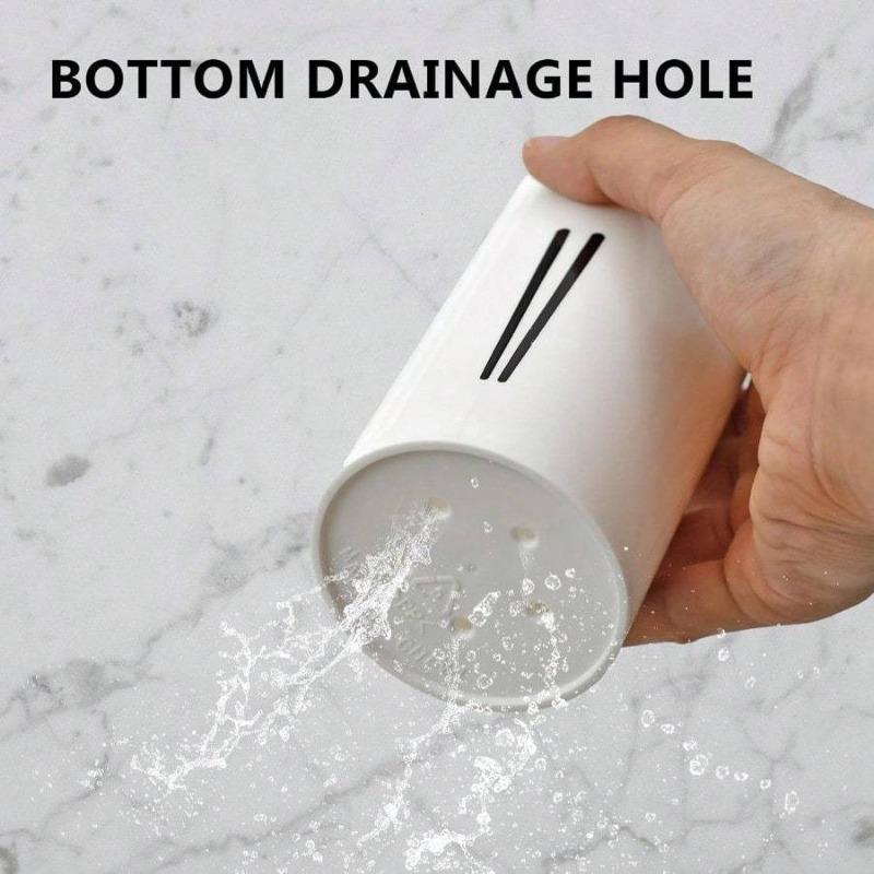 4 Pieces Practical Wood Base Chopsticks Storage Rack High-grade White Spoon Fork Drain Box Drying Flatware Organizer for Kitchen