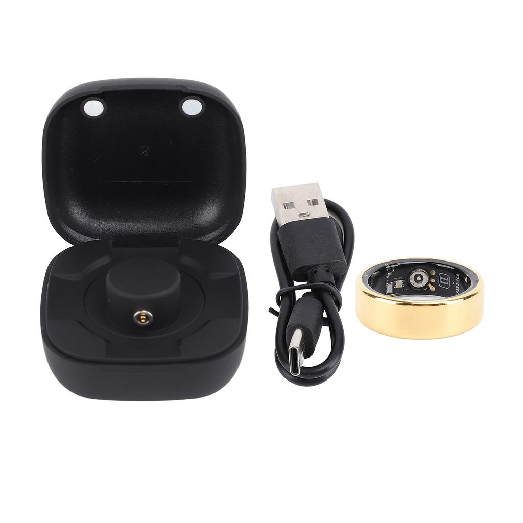 Smart Ring Bluetooth 5.1 Water Resistant Wearable Sports Fitness Tracking Smart Ring for Business Tr