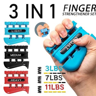 Fingertrainer, Fingertrainer, Unterarm- und Handtrainer, Handgriff, 3-in-1-Trainingsgerät für Musiker, Rock