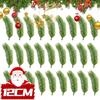 200/10PCS Artificial Pine Needle Short Branches Mini Fake Plant Stems Xmas Tree Decoration Home Ornament DIY Wreath New Year