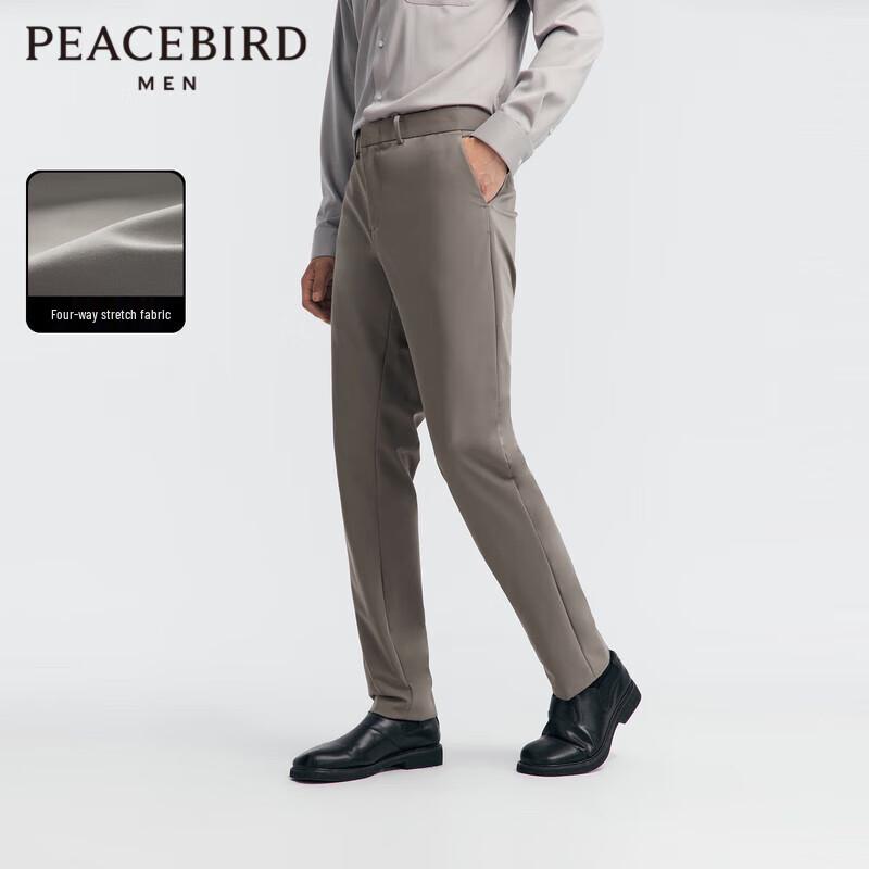 

PEACEBIRD Men s Four-Way Stretch Letter Embroidery Casual Pants L