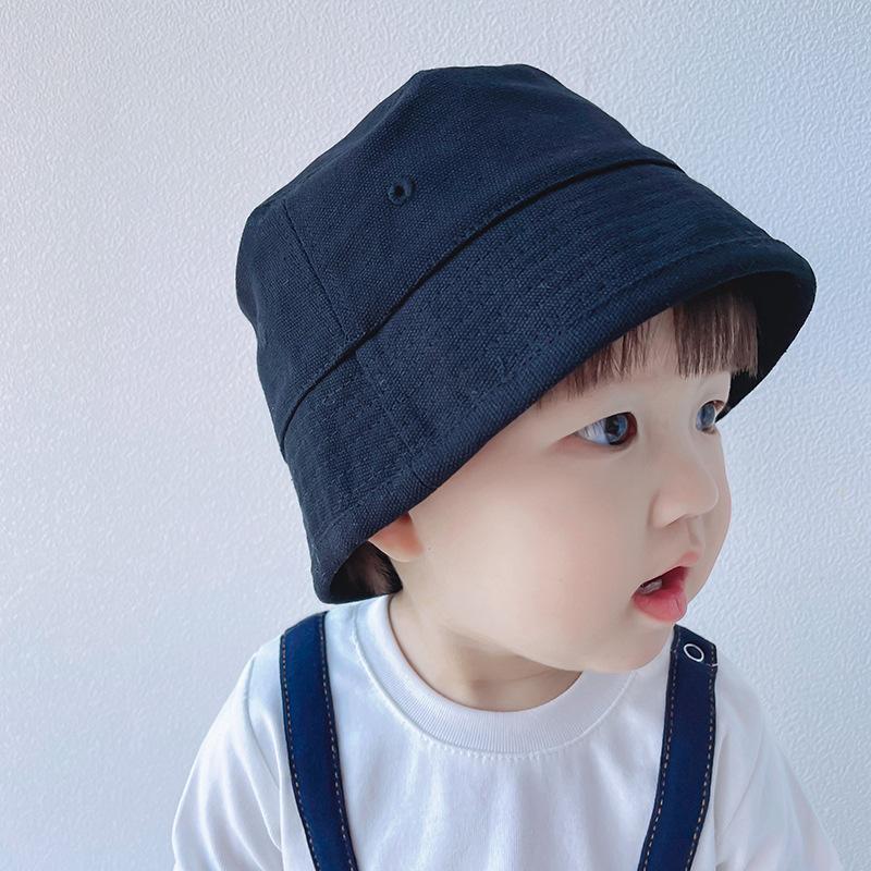 1-4Y Kids Fisherman Hat Thin Baby and Children's Bucket Hat Korean Edition Summer Sunscreen Hat Japanese Flat Top Hat In Spring and Autumn