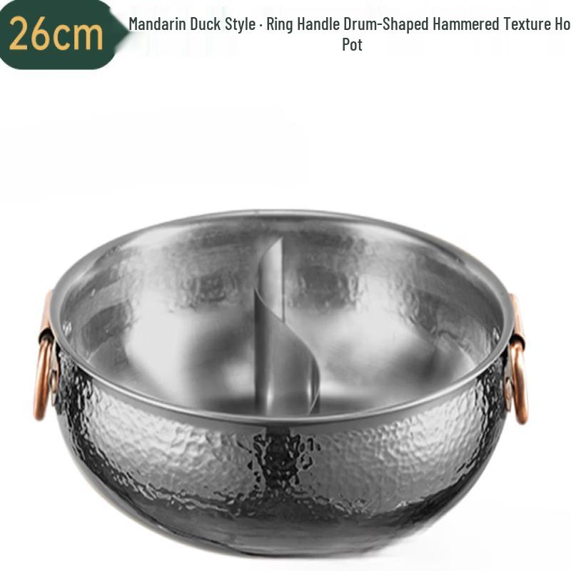 ZISIZ 304 Stainless Steel Divided Hotpot