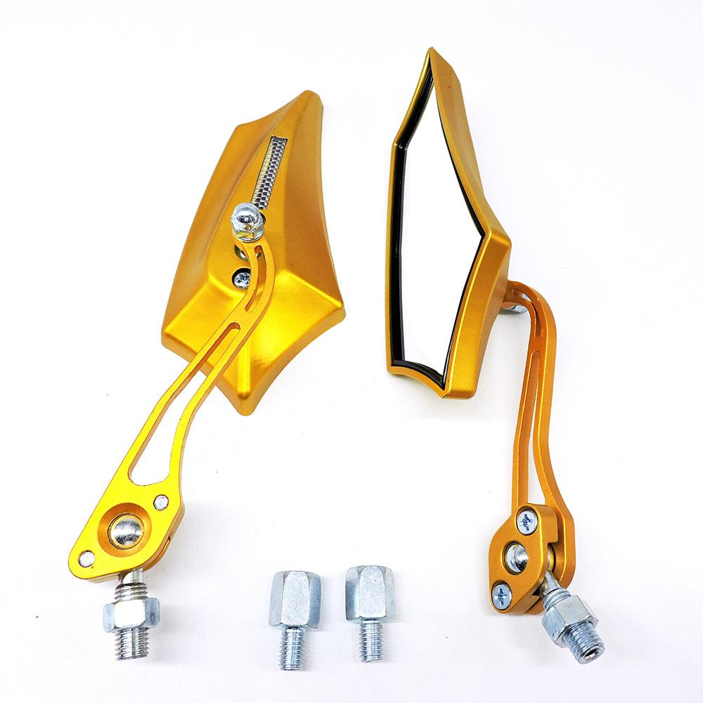 1 Pair Motorcycle Rearview Mirror Reversing Auxiliary Side Mirror Universal Modification Accessories