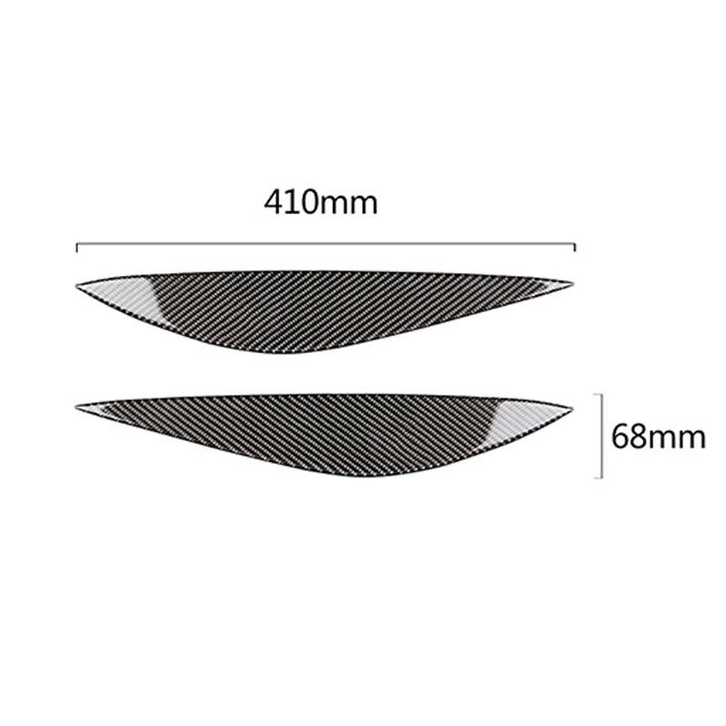 ABS Kolfiber Bil Strålkastarlampa Ögonbryn Ögonlock Ögonbryn Klistermärke För Mercedes-Benz C-Klass W204 C180 C200 C260 C300 C63