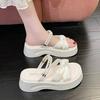 Pearl national style slippers women's summer outer wear 2025 new fairy style with skirt thick bottom not tired feet women's cool slippers