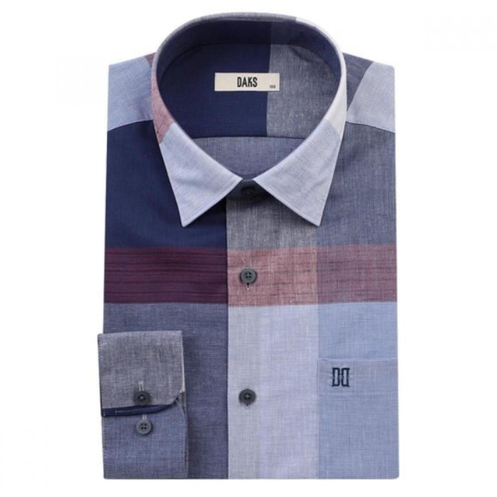 Daks 26ss Linen Blend Big Check Regular Fit Casual Shirt Dms3shcl142n1 DMS3SHCL142-N1/95