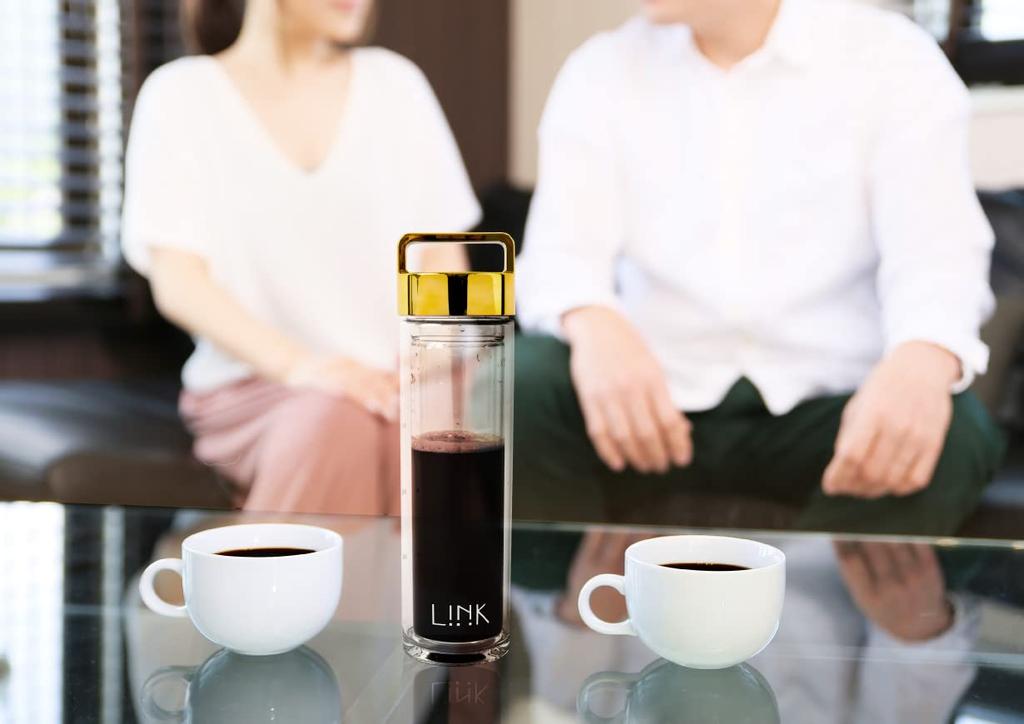 Glasflasche mit Teesieb Genießen Sie schwarzen Kaffee mit heißem Eisdoppelglas [Tii-Flasche] Tee, Tee, Abschluss, Getränke, Getränke, Hitzebeständiges Glas,