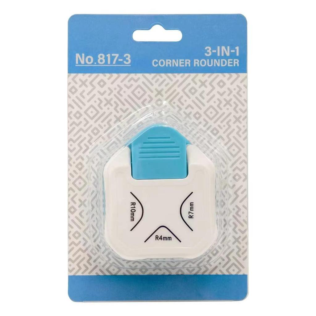 Three-in-One Multi-Angle Corner Trimmer: Flower, Flat, Round Cutter for Cards and Paper