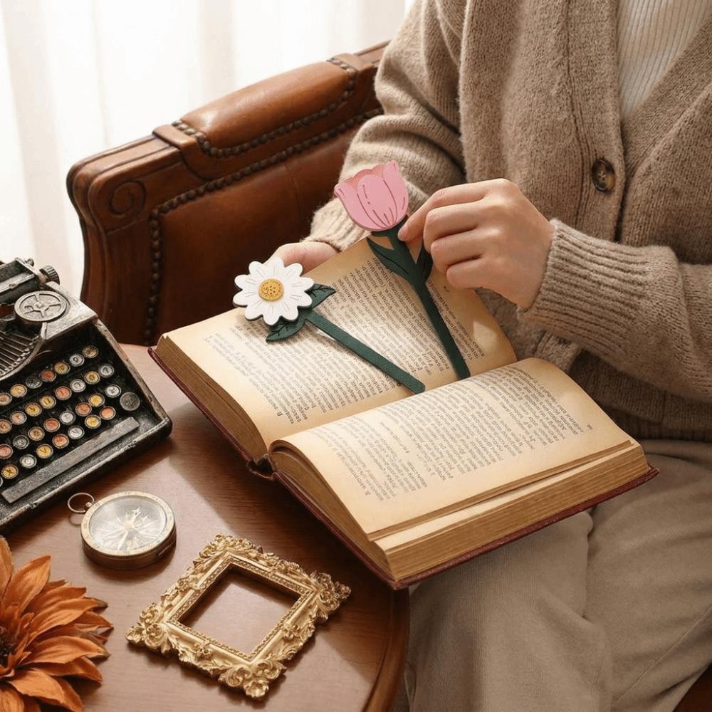 Soft PU Bookmark Faux Leather Long Bookmark Cute Page Marker Room Decor