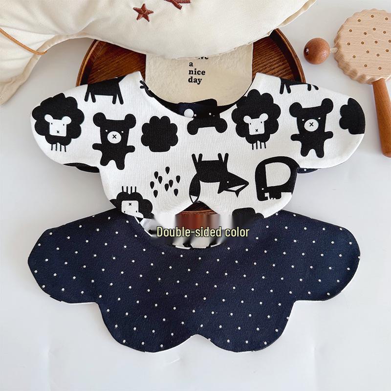 Storyme Double-Sided Korean Baby Drool Bib With Side Label, Suitable for 0-2 Years