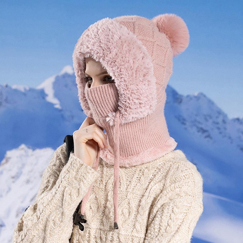 Ear Protection Balaclava Hat Winter Mask Neck Integrated Hooded Cap New Warmth Cover Hat  Outdoor
