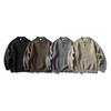 Unisex Chunky Knit Polo Collar Sweater Winter Casual Loose Fit Long Sleeve Pullover In Acrylic - Classic Solid Colors