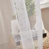 Spitzenvorhänge im europäischen Stil mit Fruchtdruck - Weiß, gestrickt, halblang, staubdicht für Küchentüren und Schränke