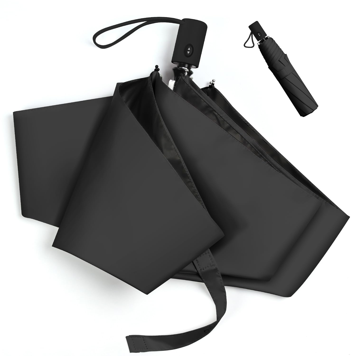 

folding light UV sun automatic opening and water easy to for both sunny and rainy rainy season black Parasol, umbrella, umbrella, blocking,