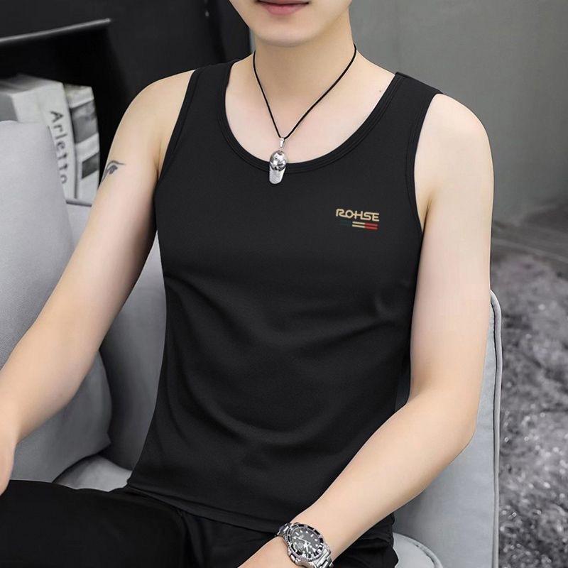 Round Neck Slim Tank Top Sports Undershirt Man