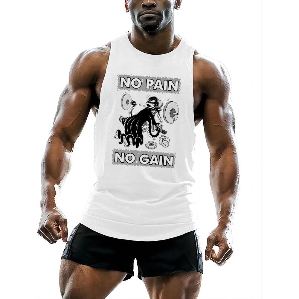 Sommer Rundhals 3D-Druck Top Modische Lässige Fitness Übung Ärmellose Weste Herren T-Shirts