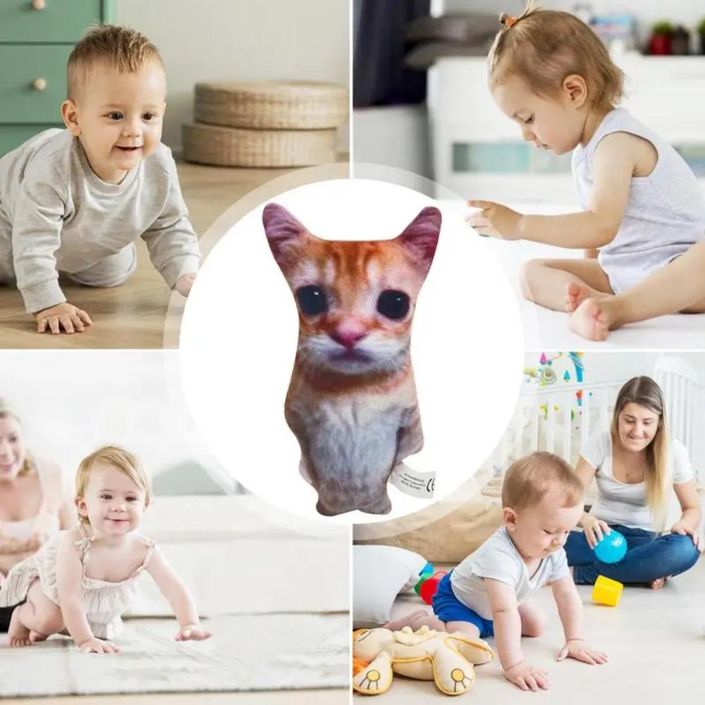 Soft American Shorthair Cat Doll Comfort Cat Plush Toy Stuffed Lifelike Cats Plush Toy  Decor