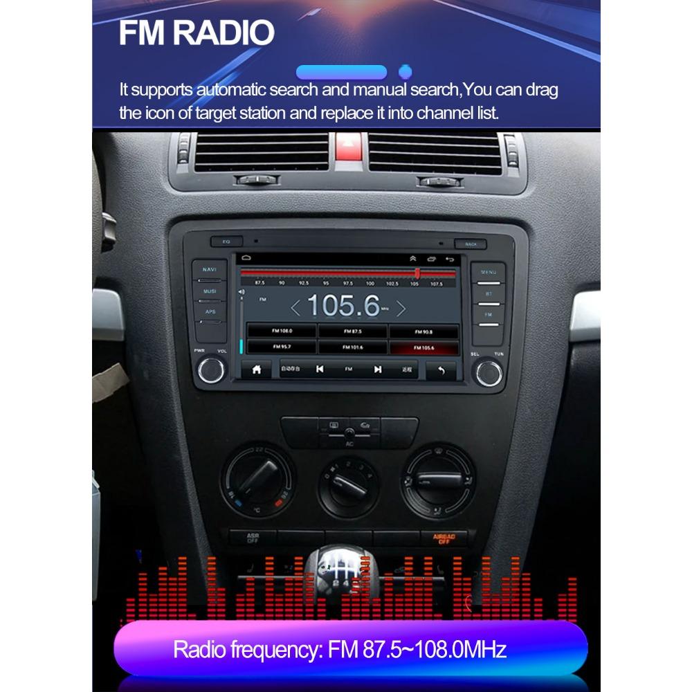 8 tommer Bilradio Android for Skoda Octavia 2 A5 2004-2013 Auto Multimedia Stereo Navigasjon 1+32GB