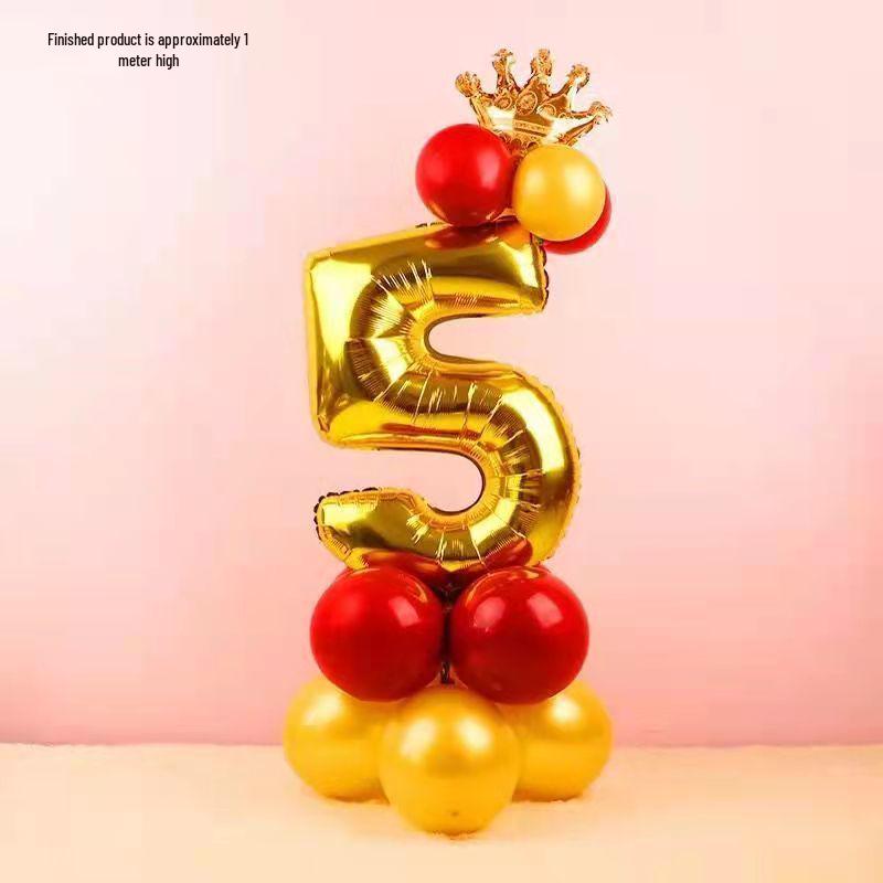 Złote Balony z Cyframi na Urodziny i Imprezy