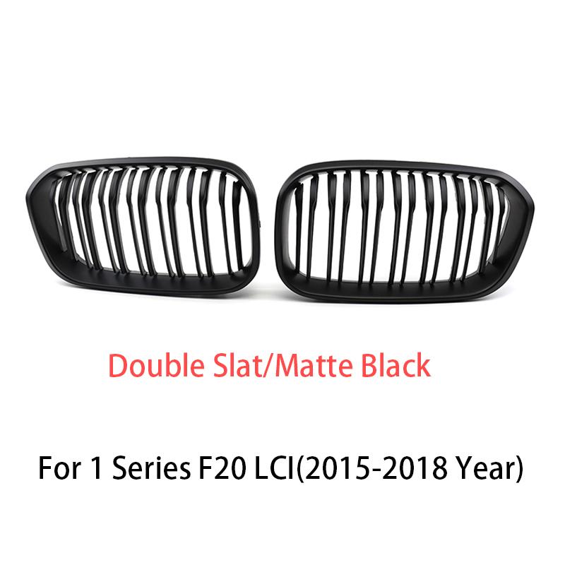 Front Bumper Racing Radiator Mesh Grill For BMW 1 Series F20 F21 Facelift 2015- Gloss Matte Black