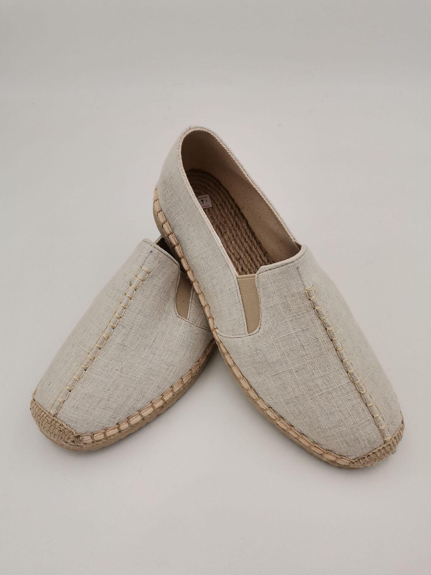 

Мужские летние льняные эспадрильи 2024 года: Удобные, дышащие слипоны на толстой подошве с модным плетеным дизайном из соломы 40 бежевый