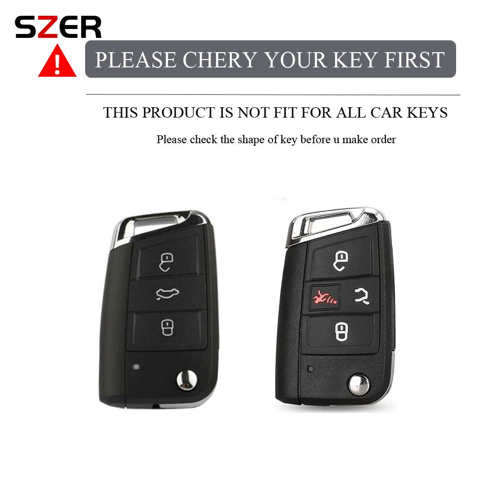 4 Buttons Tpu Car Key Case Cover Shell Fob For Volkswagen Vw Golf 7 Alltrack Mk7 Tiguan Seat Ateca Leon Ibiza Skoda Octavia