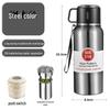 Large Capacity 316 Stainless Steel Men's Portable Thermos Cup