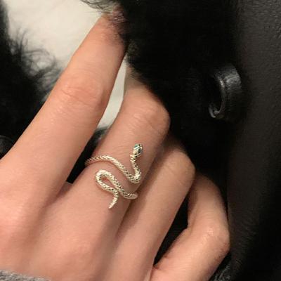 New Chinese Zodiac Snake Ring Female Niche Design Sense Retro Light Luxury Elegant Fashion Temperament Versatile Ring Ring