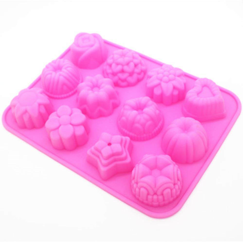 12 Lotus Flower Jelly Pudding Cake & Chocolate Molds
