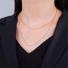 Stainless Steel Chains Classical 1.3mm Wide O Shape Rolo Link Necklace Choker For Women Pendant DIY Jewelry