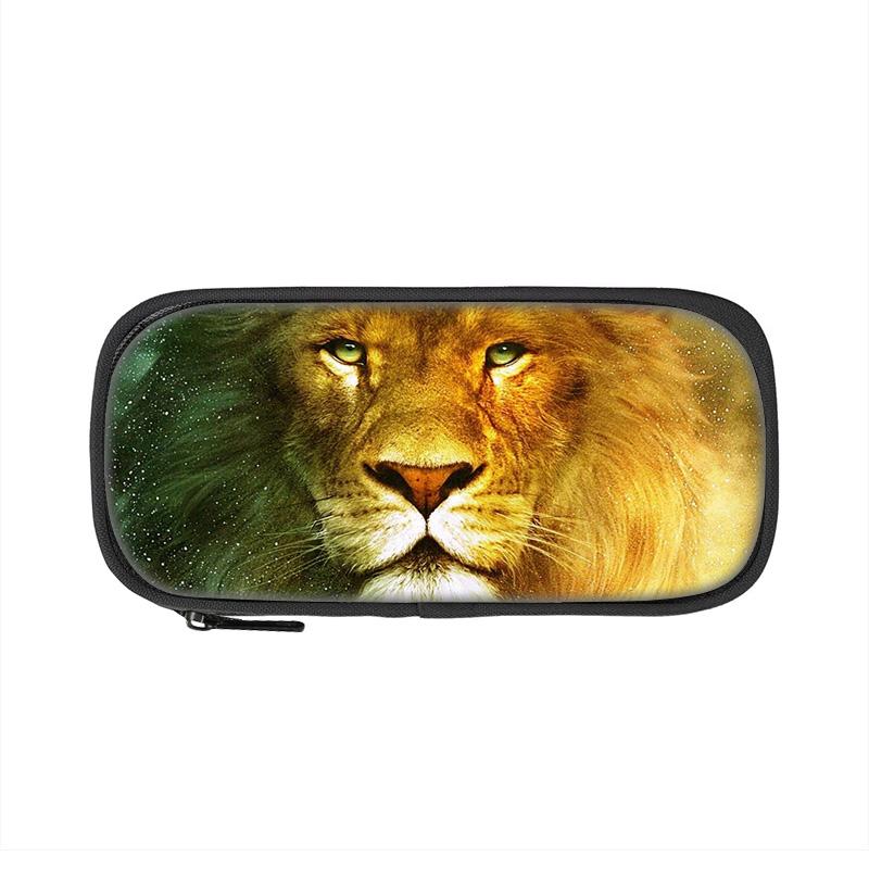 Trousse à crayons lion polyvalente dessin animé grande capacité article populaire, meilleur cadeau pour garçons et filles pour les anniversaires scolaires