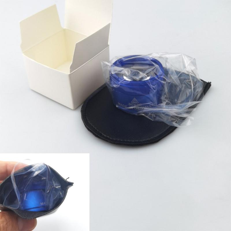 30x Optics Loupes Magnifier Loop Microscope Magnifying Glass Lens Portable for Jeweler Coins Stamps