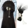 New Chinese Style Shuttlecock Head Wig Hanfu Hairpin Flower Tassel Hairpin Wig  Female