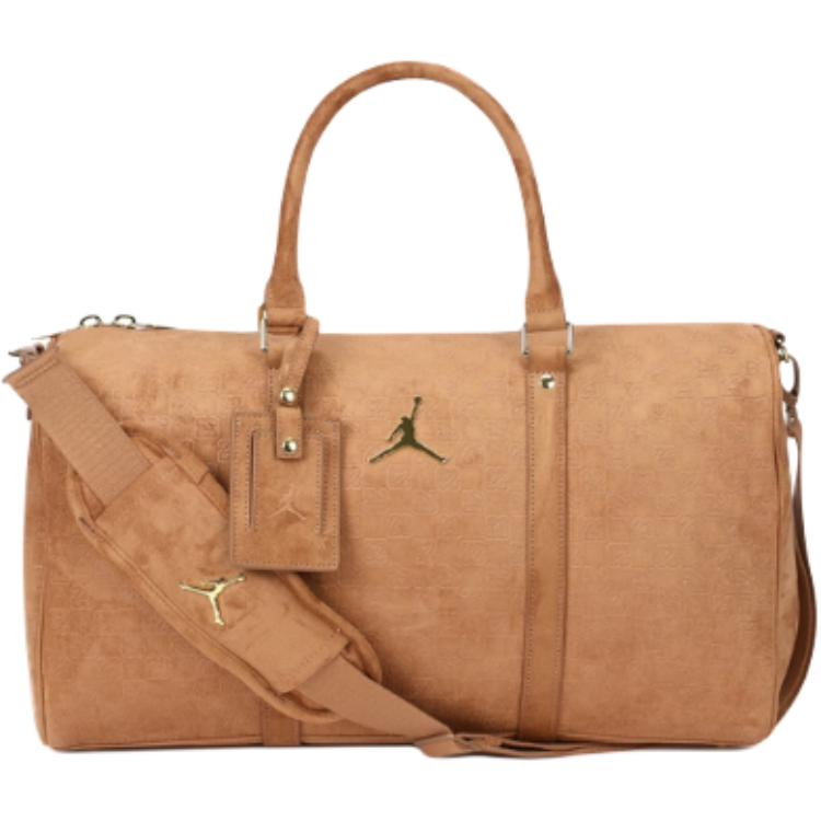 Jordan Monogram 25L Textured Pattern Design Travel Bag Men Travel Bags Brandy-White IQ5742-299 Brandy White