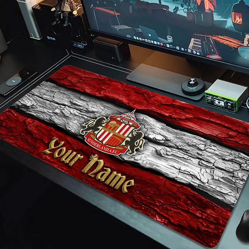 Sunderland A.F Custom Name Large Size Mouse Pad Large Gaming Table Cushion Non-slip Laptop Tablet Big Mousepad XXL Mat Mini PC Playmat With Lock Edge
