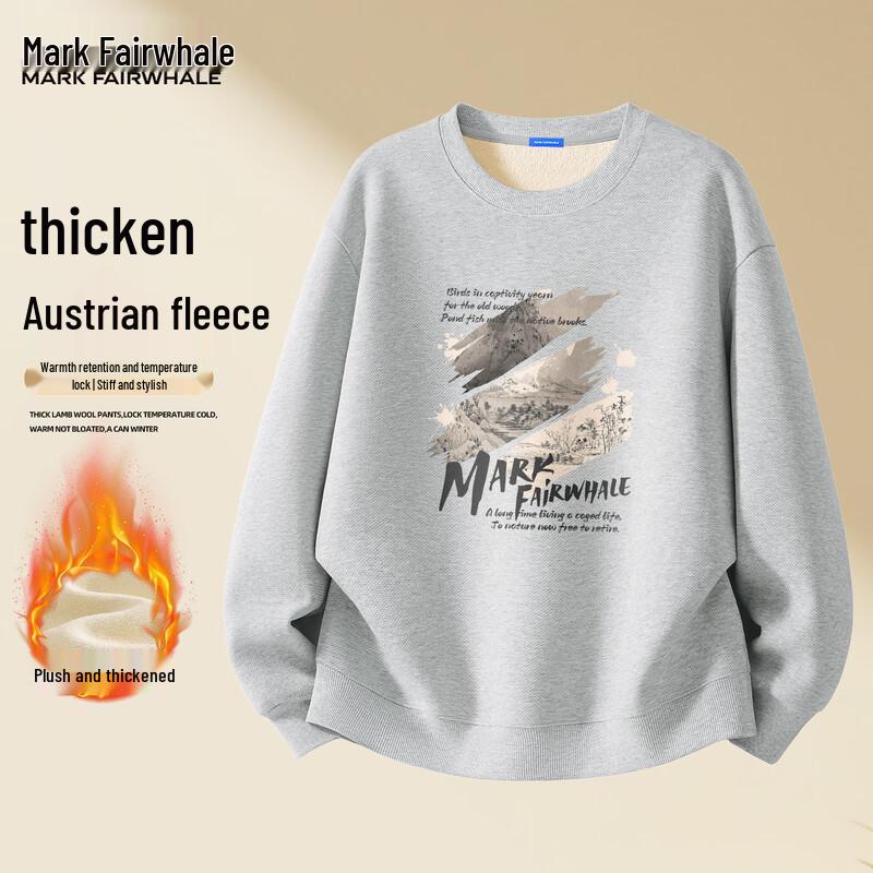 

Mark Fairwhale Men s Crew Neck Fleece Sweatshirt 2XL