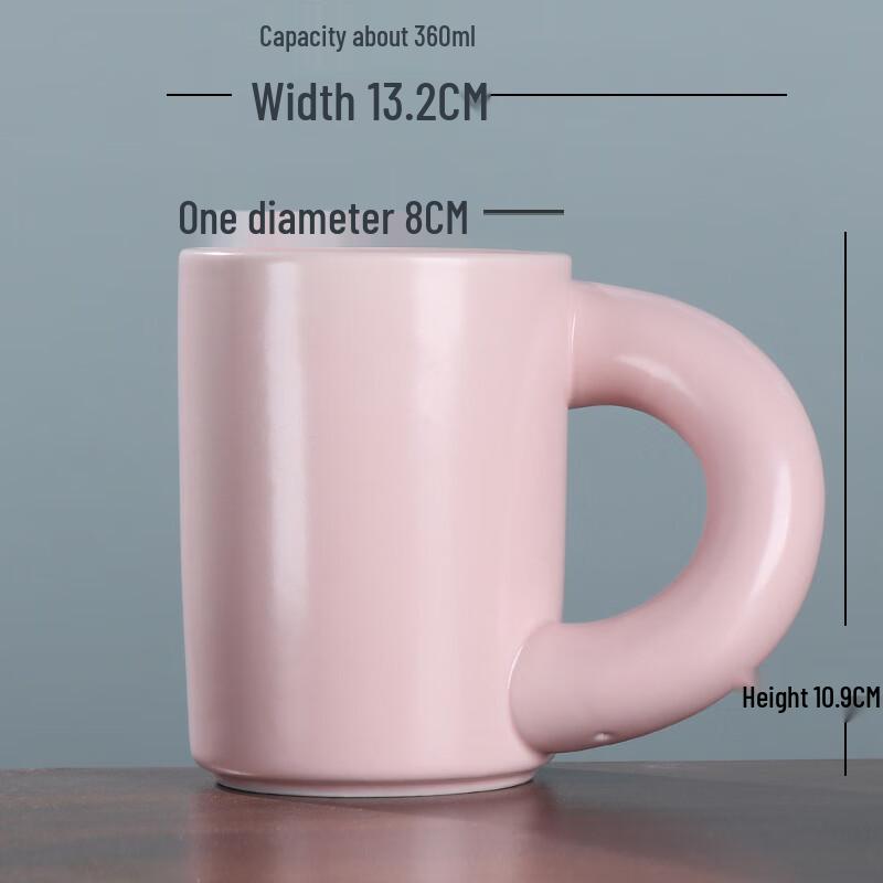 Duoli Big Ear Ceramic Mug with Thick Handle