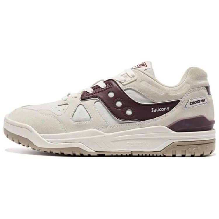 

SAUCONY Кроссовки Cross 90 с амортизацией, нескользящие, низкие, унисекс, белые/темно-красные S79035-14 36