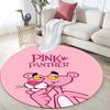 Pink Panther Pattern Round rug,Carpet Rug for Living Room Bedroom Playroom ,Non-slip Floor Mat,Holiday Gifts and Birthday Gifts.