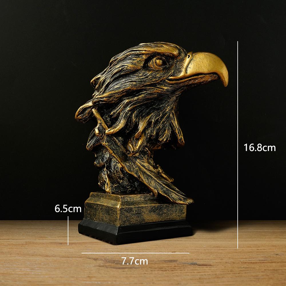 1 PCS Eagle Head Ornament Animal Decoration Ornament Resin Crafts Home Decoration Resin Ornament