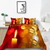 Christmas Gift Quilt Cover Pillowcase Two Or Three-Piece Set Digital Printing Polyester Cartoon Series