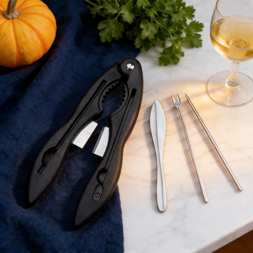Stainless Steel Crab Tool Set With Removable Components For Seafood Lovers Kitchen Gadgets